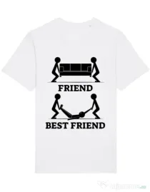 Tricou STANLEY STELLA barbat Best friend Alb