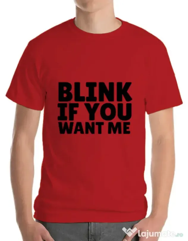 Tricou ADLER barbat Blink if you want me Rosu