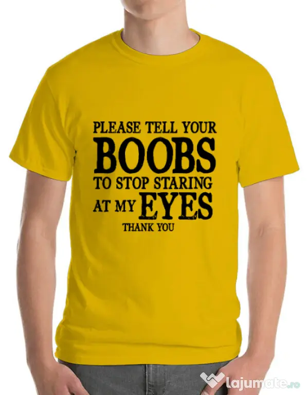 Tricou ADLER barbat Boobs Galben