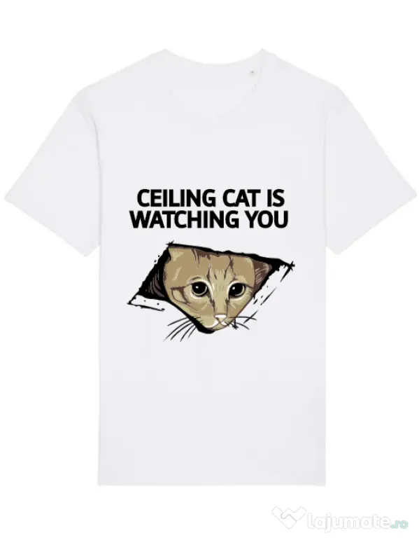 Tricou STANLEY STELLA barbat Ceiling cat Alb