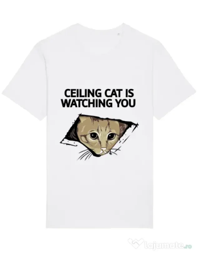 Tricou STANLEY STELLA barbat Ceiling cat Alb