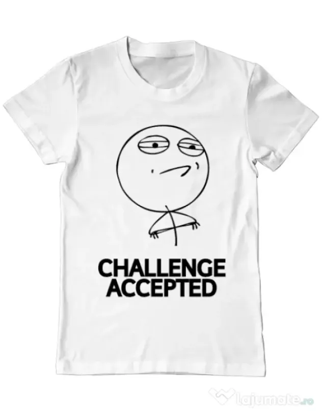 Tricou ADLER barbat Challenge Accepted Alb