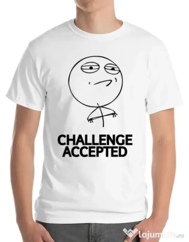 Tricou ADLER barbat Challenge Accepted Alb