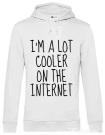 Hoodie barbat cu gluga Cooler on the internet Alb