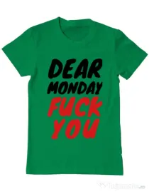 Tricou ADLER barbat Dear monday Verde mediu