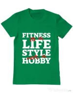 Tricou ADLER barbat Fitness is not a hobby Verde mediu