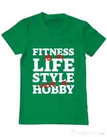 Tricou ADLER barbat Fitness is not a hobby Verde mediu