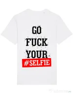 Tricou STANLEY STELLA barbat Go fuck your selfie Alb
