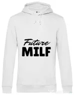Hoodie barbat cu gluga Future Milf Alb