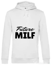 Hoodie barbat cu gluga Future Milf Alb