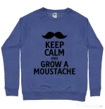Bluza ADLER barbat Grow a moustache Albastru melanj