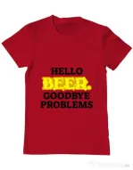 Tricou ADLER barbat Hello beer Rosu