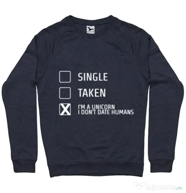 Bluza ADLER barbat I'm a unicorn Denim inchis