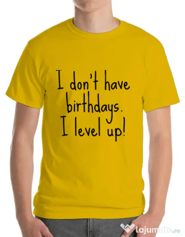 Tricou ADLER barbat I level up Galben