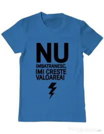 Tricou ADLER barbat Nu imbatranesc Albastru azuriu