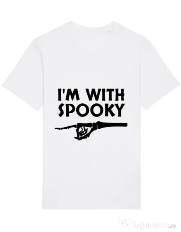 Tricou STANLEY STELLA barbat I'm with spooky Alb
