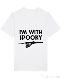 Tricou STANLEY STELLA barbat I'm with spooky Alb