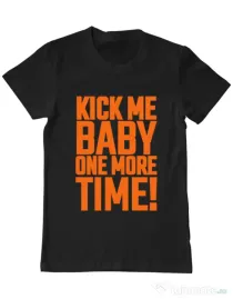 Tricou ADLER barbat Kick me baby Negru