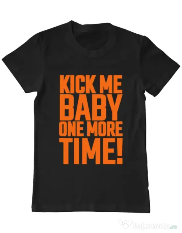 Tricou ADLER barbat Kick me baby Negru