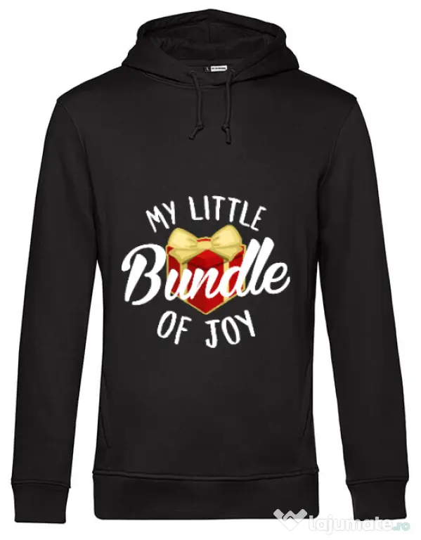 Hoodie barbat cu gluga Bundle of joy Negru