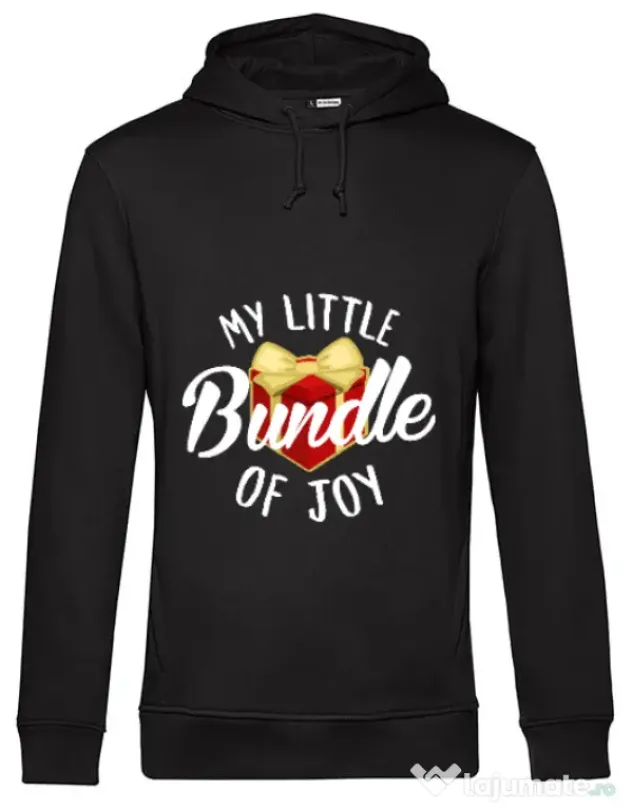 Hoodie barbat cu gluga Bundle of joy Negru