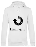 Hoodie barbat cu gluga Loading Alb