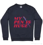 Bluza ADLER barbat My pen is huge Denim inchis