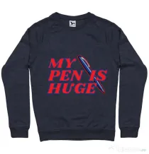 Bluza ADLER barbat My pen is huge Denim inchis