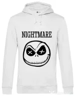 Hoodie barbat cu gluga Nightmare Alb