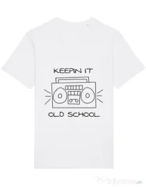 Tricou STANLEY STELLA barbat Old school stereo Alb