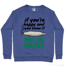 Bluza ADLER barbat Pass the grass Albastru melanj