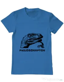 Tricou ADLER barbat Philosoraptor Albastru azuriu