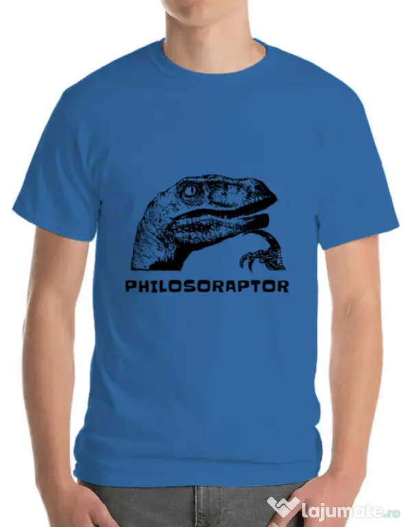 Tricou ADLER barbat Philosoraptor Albastru azuriu