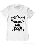 Tricou ADLER barbat Show me your kitties Alb