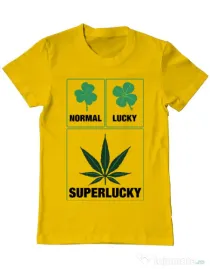 Tricou ADLER barbat Super lucky Galben
