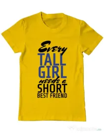 Tricou ADLER barbat Tall best friend Galben