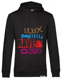 Hoodie barbat cu gluga Raver Negru