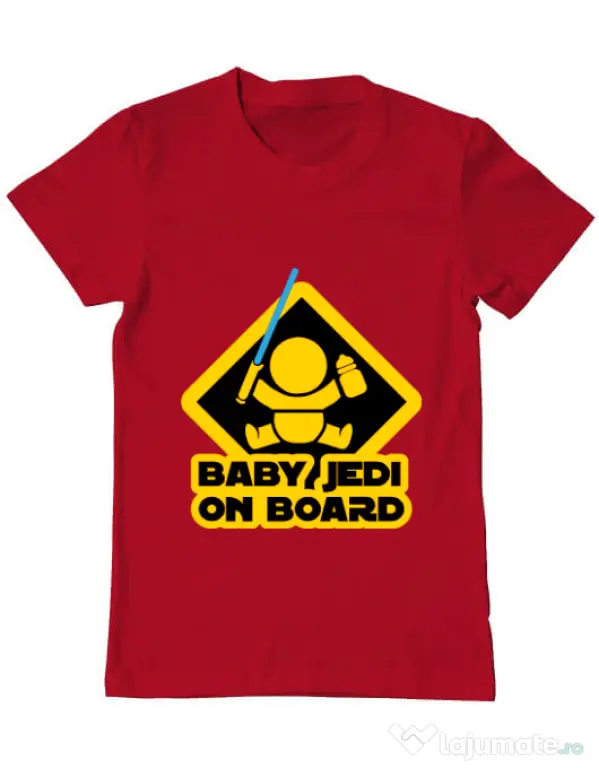 Tricou ADLER barbat Baby Jedi Rosu