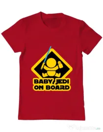 Tricou ADLER barbat Baby Jedi Rosu