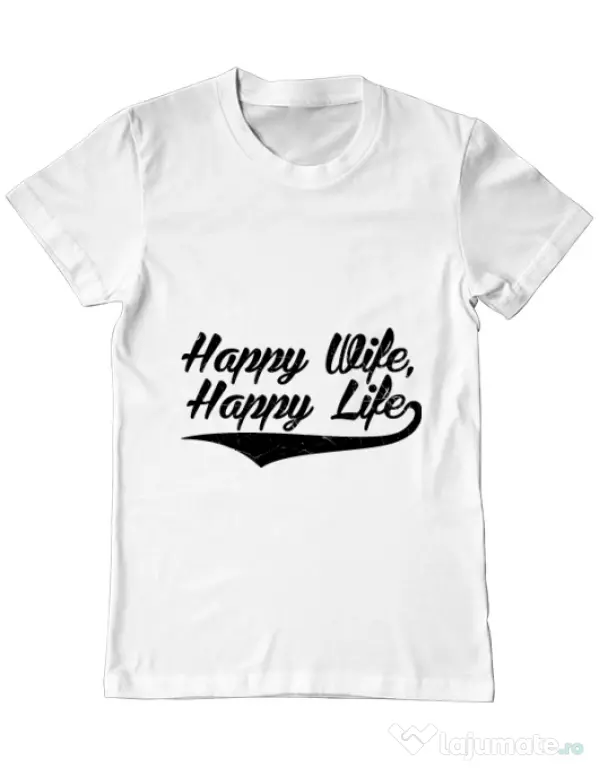 Tricou ADLER barbat Happy life Alb