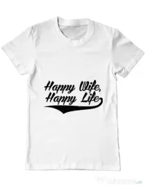 Tricou ADLER barbat Happy life Alb