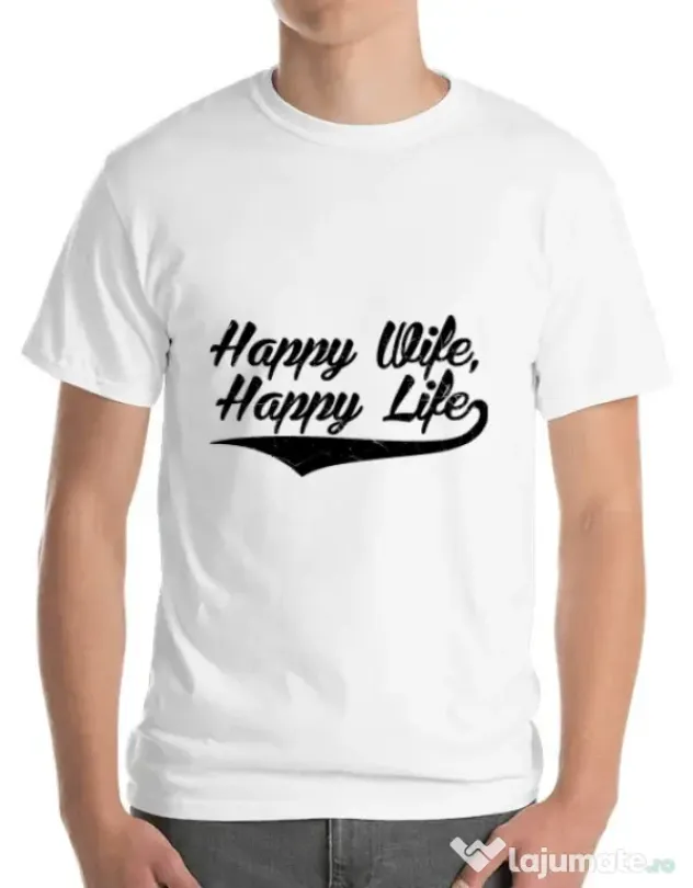 Tricou ADLER barbat Happy life Alb