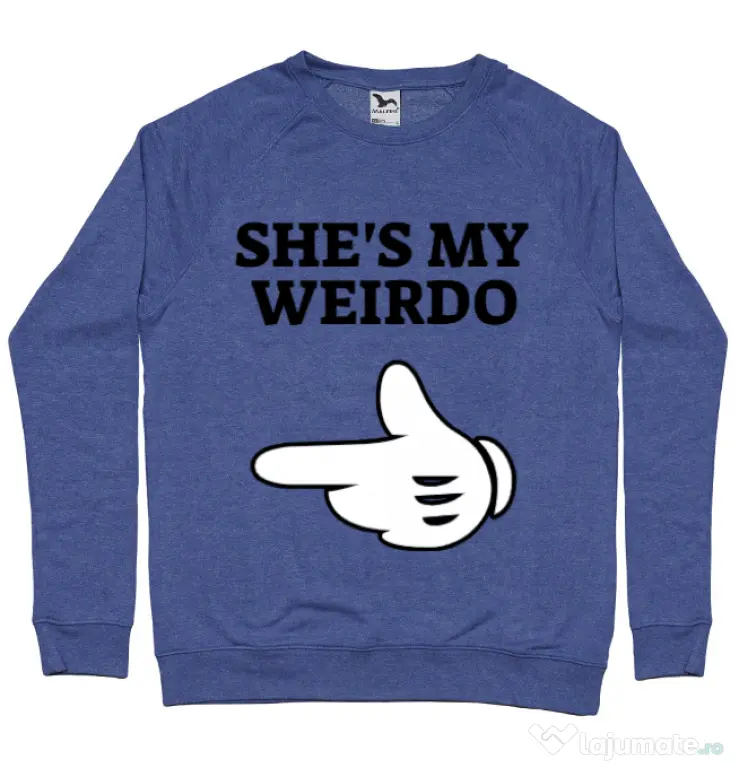 Bluza ADLER barbat She's my weirdo Albastru melanj