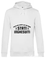 Hoodie barbat cu gluga Stati inghesuiti Alb