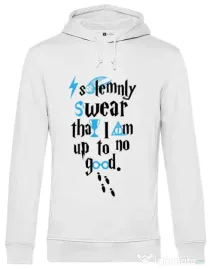 Hoodie barbat cu gluga Up to no good Alb