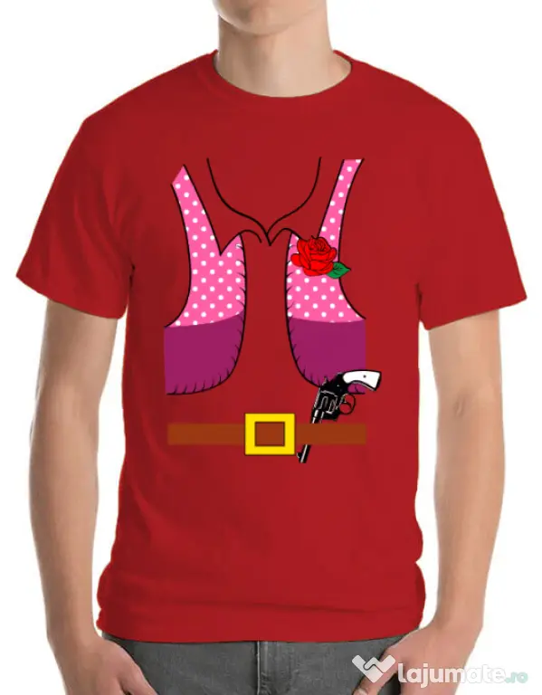 Tricou ADLER barbat Cowboy suit 2 Rosu