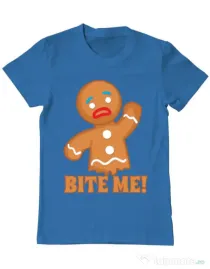 Tricou ADLER barbat Bite me Albastru azuriu