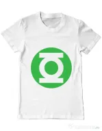 Tricou ADLER barbat Green lantern Alb