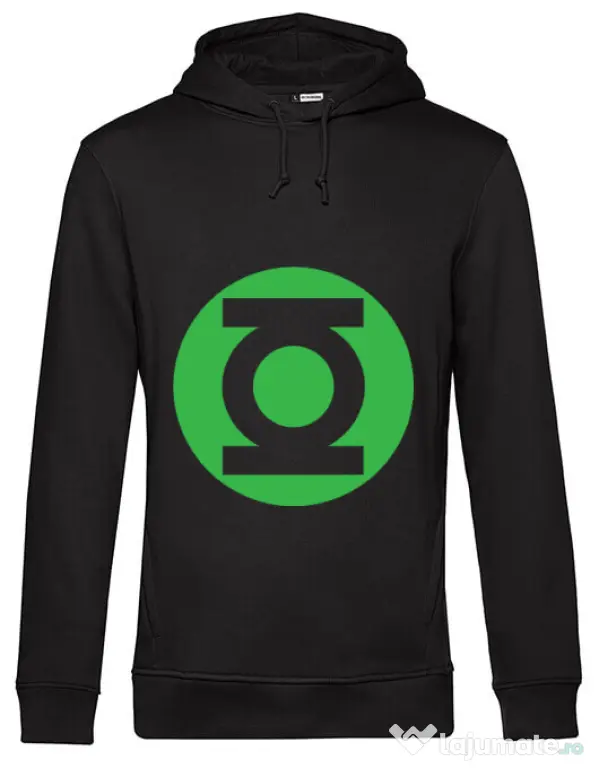 Hoodie barbat cu gluga Green lantern Negru