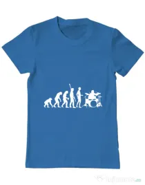 Tricou ADLER barbat Drummer evolution Albastru azuriu